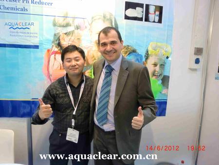 Meeting with client from France at Chemspec Europe at Barcelona Spain in 2012